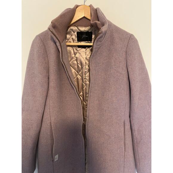 J.Crew Lodge Coat Italian Stadium-Cloth Wool Dusty Pink Nello Gori 8 - Picture 2 of 8
